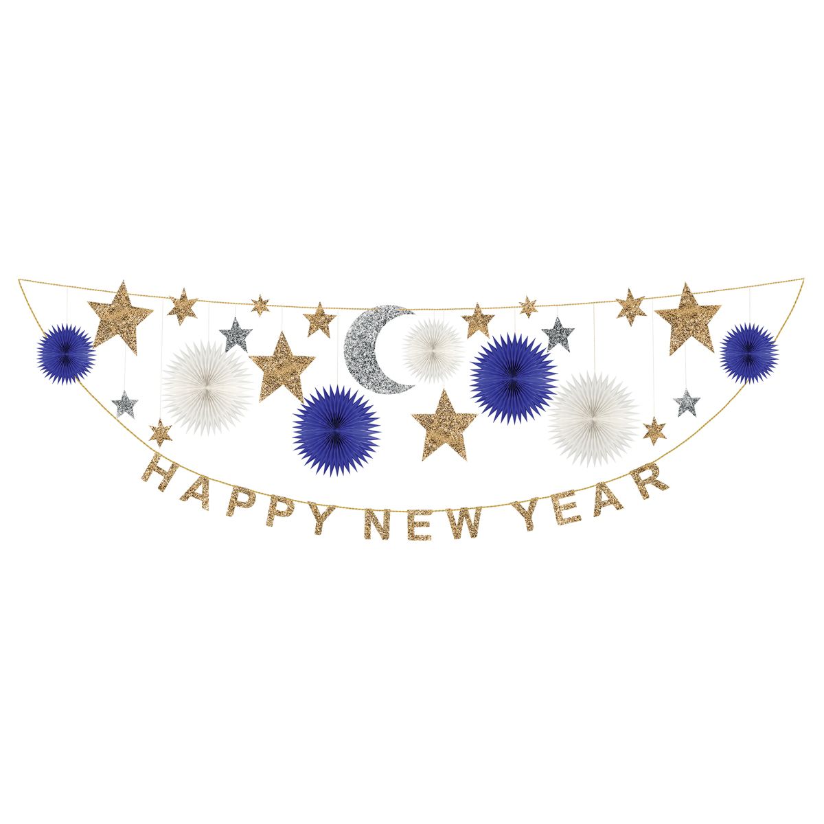 Meri Meri Celestial New Year Garland Set (12' with excess cord - Pack of 1) - thumbnail 3