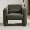 Syemin Accent Chairs 360 Curved Barrel Chairs, Upholstered Single Sofa Chairs, Home Corner Barrel Chair for Living Room, Green, 30.7"*33.5"*30.9" - 2 of 4