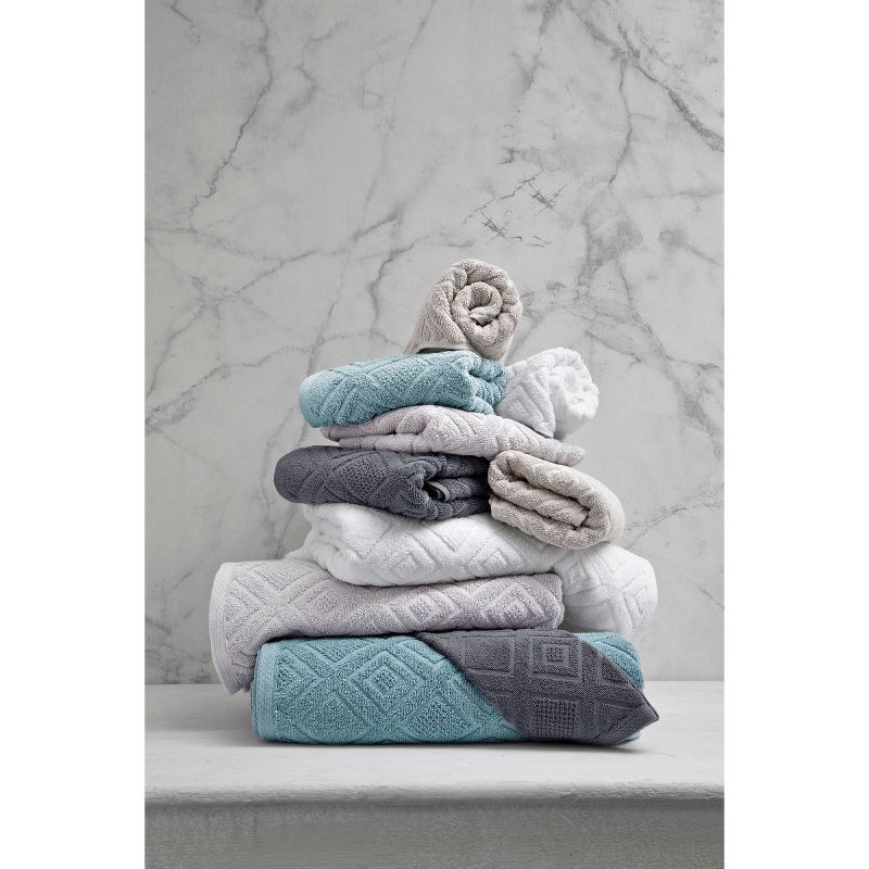 6pc LaRue Turkish Cotton Bath Towel Set Gray - Makroteks, 6 of 7