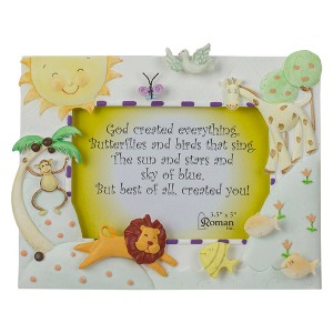 Roman 7" God Created Everything 3-D Animal Picture Frame - 1 of 3