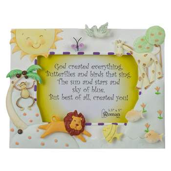 Roman 7" God Created Everything 3-D Animal Picture Frame