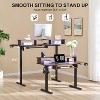 SinCiDo Height Adjustable Electric Standing Desk with Charging Station, 48" Sit Stand Up Computer Home Office Desk with LED Lights - 2 of 4