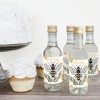 Big Dot of Happiness Little Bumblebee Mini Wine & Champagne Bottle Label Stickers Bee Baby Shower or Birthday Party Favor Gift 16 Ct - 3 of 4