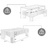 42" Lift Top Coffee Table with Hidden Storage and Rounded Corners, Modern Wood Center Table for Living Room-3irtyhousy - 4 of 4
