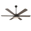 Warmiplanet 62" Ceiling Fan with Lights Remote Control, Black,DC Motor,6 Blades - 2 of 4