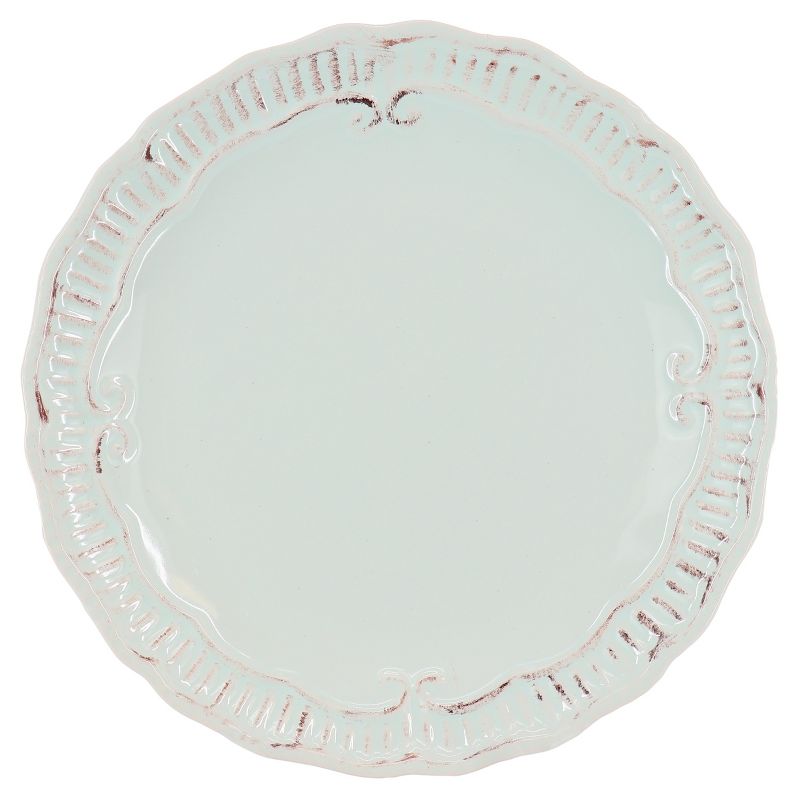 Gibson Modern Southern Home 6 Piece 11 Inch Scalloped Stoneware Dinner Plate Set, 2 of 6