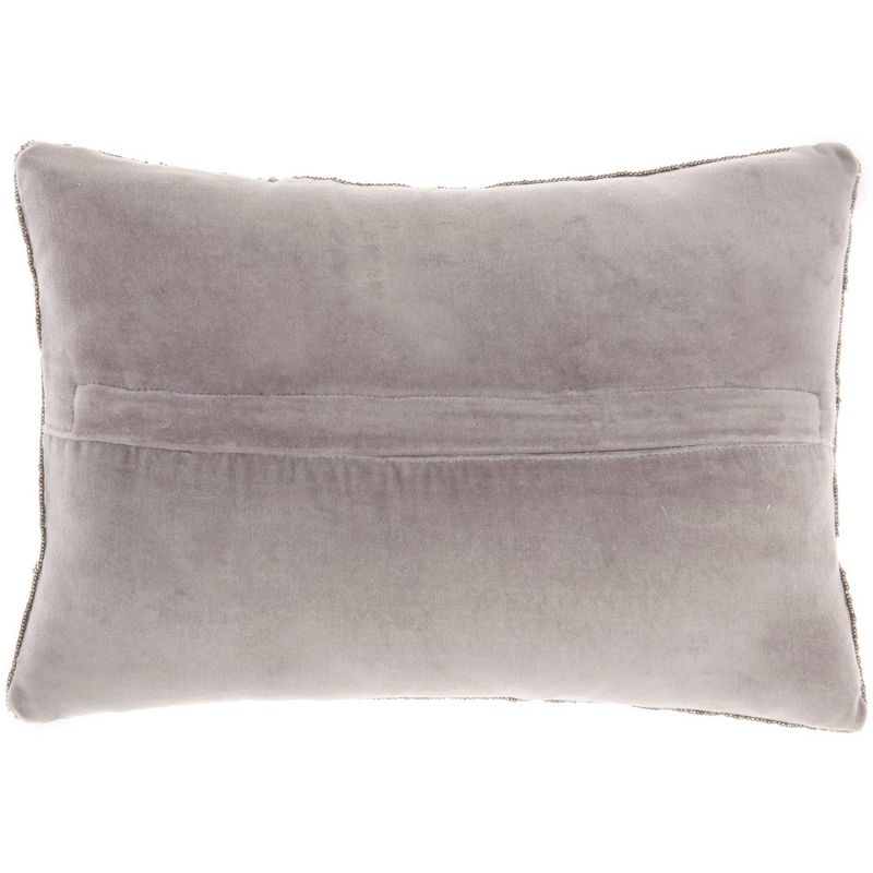 10&#34;x14&#34; Luminescence Sweetheart Striped Lumbar Throw Pillow Ivory/Silver - Mina Victory, 5 of 7