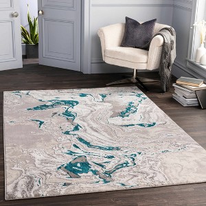 Hauteloom Bonville Blue Marble Rug - 1 of 4