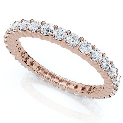 Pompeii3 1 Carat Diamond Eternity Ring 14K Rose Gold