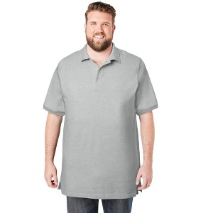 KingSize Longer-Length Shrink-Less Piqué Polo Shirt - 1 of 4