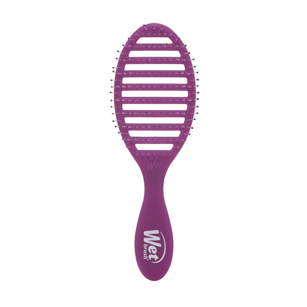 Wet Brush Speed Dry Detangler Hair Brush for Quick Heat Drying Styles - Frost Purple