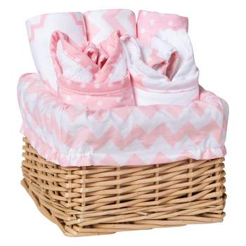 Trend Lab Feeding Basket Gift Set - Pink Sky 7pc