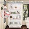 FUFU&GAGA Glass-Door Display Cabinet with Drawer,Buffet Hutch,Home Office Bookshelf ,Adjustable Shelves, Sturdy & Anti-Tip Design - 3 of 4
