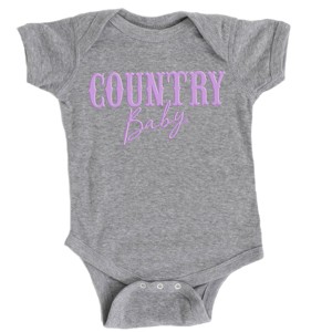 Country Baby Puff Print  - Baby Short Sleeve Graphic Bodysuit - 1 of 3