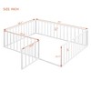 Full Size Metal Floor Bed Frame with Fence and Door, Black - 4 of 4