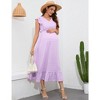 Maternity Dress Summer Ruffle Cap Sleeveless V Neck Maxi Dress Baby Shower Photoshoot - 2 of 4