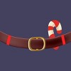 Women's Design By Humans Christmas Candy Cane Belt By BenX Racerback Tank Top - 2 of 3