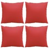 vidaXL Sofa Cushions 4 pcs Red 23.6"x23.6" Fabric - 4 of 4