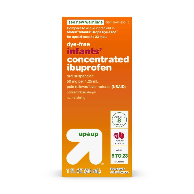 Infants&#39; Concentrated Ibuprofen (NSAID) Oral Suspension Pain &#38; Fever Reducer Liquid - Berry - 1 fl oz - up &#38; up&#8482;, 1 of 7