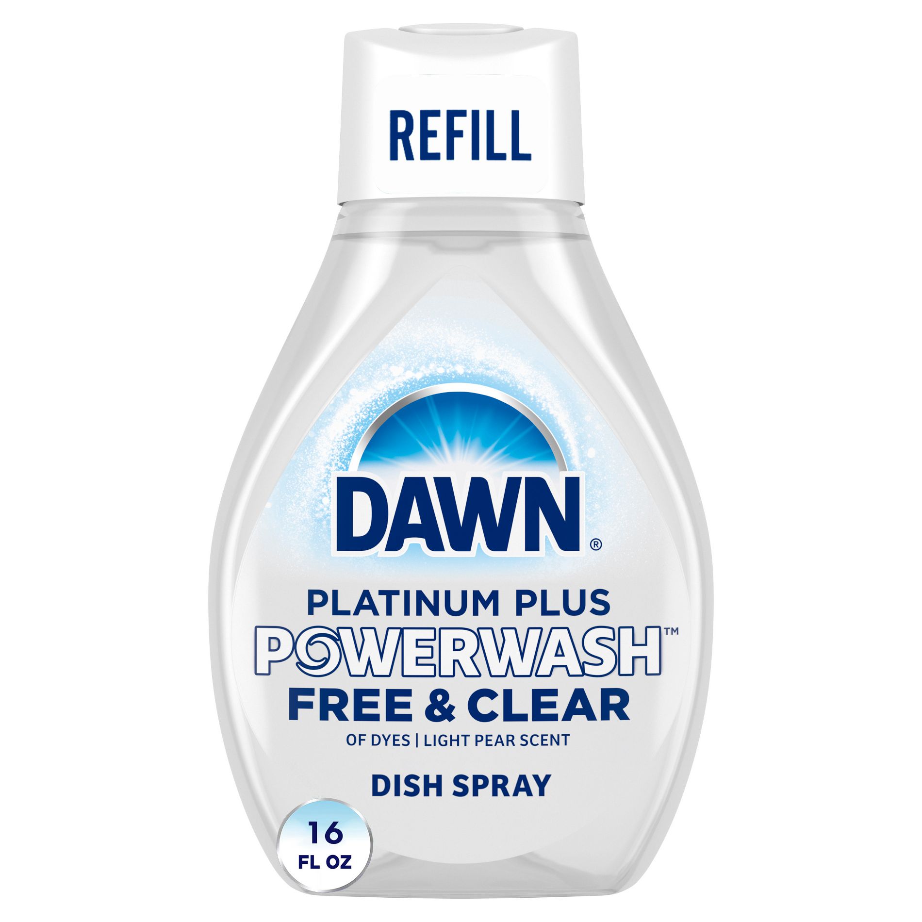 Dawn Platinum Powerwash Spray Refill -  Free & Clear - 16 fl oz