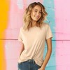 Dalix Be Kind Embroidered Cotton Relaxed Fit Short Sleeve Crewneck Tee Shirt Women - 2 of 4