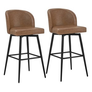 Spruce&Spring Swivel Barstool with Metal Legs Set - 1 of 1