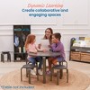 ECR4Kids Bentwood Stackable Stools, 6-Piece - 4 of 4