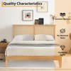Platform Bed Frame, Modern Rattan Headboard Bed Frame, Strong Wooden Slats, Wooden Legs Support, Noise-Free, No Box Spring Needed - 3 of 4
