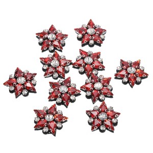 Unique Bargains Sparkling Elegant Crystal Star Beaded Patches for Clothing Sewing 10 Pcs - 1 of 4