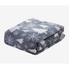 Velvet Touch Ultra Plush Christmas Holiday Printed Fleece Throw/Blanket-50 x 60inch, (Gray Christmas Tree) - 4 of 4