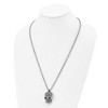 Black Bow Jewelry Men's Stainless Steel & Black Crystal Large Skull Necklace, 24 Inch - 2 of 4