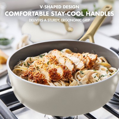 11-Piece Gold Finish Non-Stick Aluminum Cookware Set