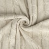 PiccoCasa Home Decor Soft 100% Cotton Cable Knit Throw Bed Blanket  for Sofa - 4 of 4