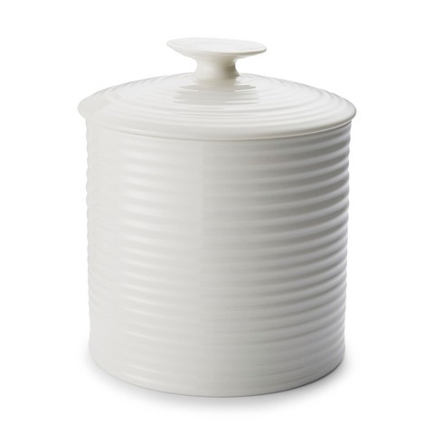 Portmeirion Sophie Conran Large Storage Jar, 80 Oz - Fine Porcelain Kitchen Canister - Airtight Food Container & Elegant Countertop Organizer