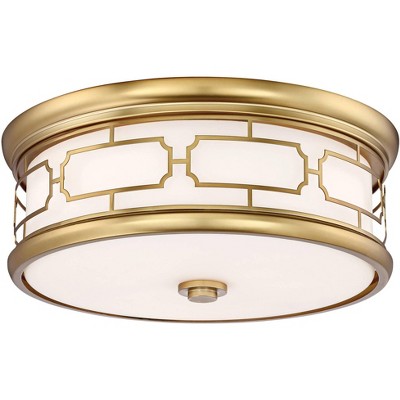 Minka Lavery Flush Mount 16" Wide Liberty Gold Drum LED Ceiling Light