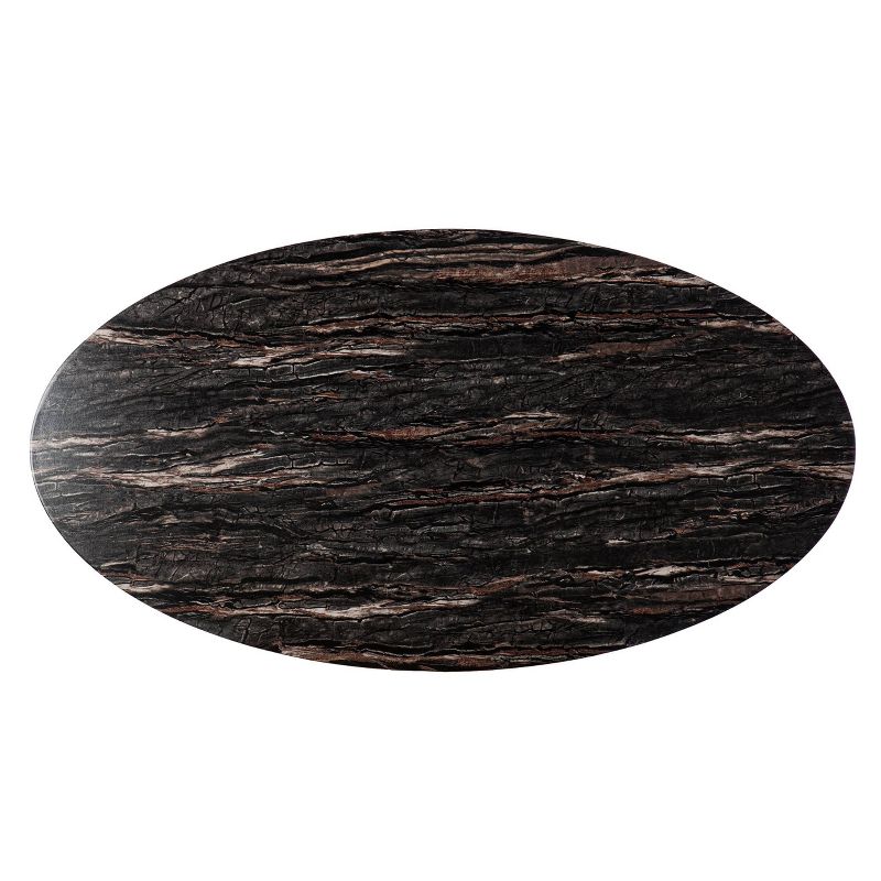 Masnan Faux Marble Cocktail Table Black - Aiden Lane, 5 of 10