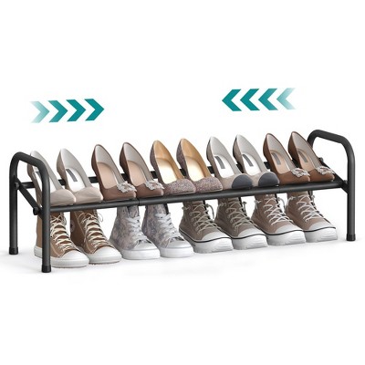 SONGMICS 12-Tier Shoe Rack Tall Metal Shoe Storage Organizer for Closet Set  of 2/6-Tier Big Stackable Shoes Rack Shelf Adjustable Feet & Slanted