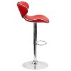 Emma and Oliver 2 Pack Contemporary Cozy Mid-Back Vinyl Adjustable Height Barstool with Chrome Base - 4 of 4