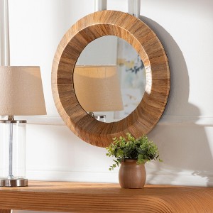 bali & pari Tarun Bohemian Grasscloth Accent Mirror - 1 of 4