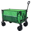 Whisen Heavy-Duty 480lbs Folding Wagon Cart with Bonus Picnic Mat, All-Terrain Beach Wheels, Drink Holders, Brakes, Side Pocket - 4 of 4