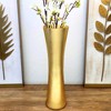 Slickblue Wide Flared Glass Vase, Hand Gilded Curved Design, Handmade Centerpiece for Home Décor, Color & Size Options - 4 of 4
