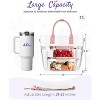 Deluxe Insulated Lunch Box Bag Women - Leakproof Waterproof Cooler with Multi Pockets Removable Strap for Work Picnic - Christmas Birthday Gifts - 4 of 4