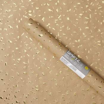 Brown Gold Foil Speckled Gift Wrap - Spritz™