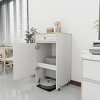 GlasFlength Decorative Storage Cabinets Accent Cabinet Stand Cabinet with Doors Drawers Freestanding Cabinet for Room, White, 20.86"*18.89"*39.37" - 4 of 4
