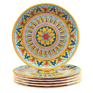 Set of 6 Palermo Melamine Salad/Dining Plates - Certified International - 1 of 3