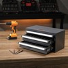 VEVOR Drill Bit Dispenser Cabinet, Three-Drawer Drill Bit Organizer Cabinet for 1mm to 13mm, Steel Drill Dispenser Organizer Cabinet, Black - 2 of 4