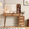 Whisen Makeup Vanity Table with Mirror, Lights, 5 Drawers and Storage Shelf - 3 of 4