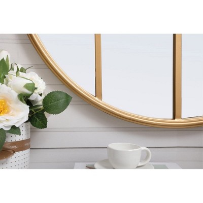 Contemporary Gold Wood Framed 28" Square Wall Mirror