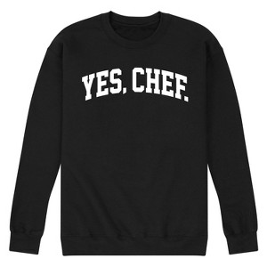 Men's - Instant Message - Yes Chef Collegiate Graphic Fleece Sweatshirt - 1 of 4