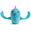 Fingerlings HUGS - Nikki (Blue Glitter) - Interactive Plush Narwhal - By WowWee - image 3 of 4